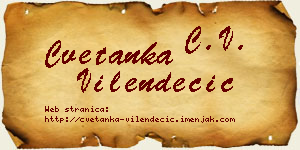 Cvetanka Vilendečić vizit kartica